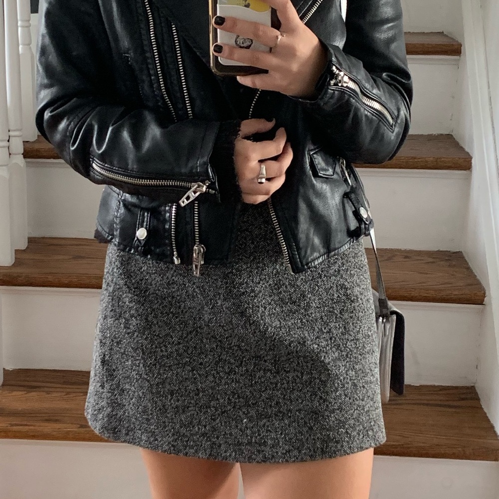 TOPSHOP heathered skirt